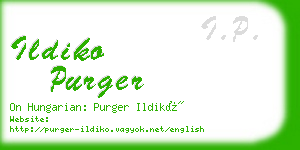 ildiko purger business card